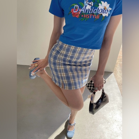 Miu Miu Denim Mary Jane Heels Size 35 Pearl Strap Blue - Picture 7 of 9